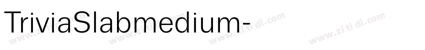 TriviaSlabmedium字体转换
