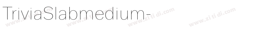 TriviaSlabmedium字体转换