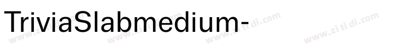 TriviaSlabmedium字体转换