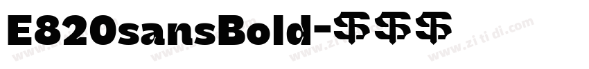 E820sansBold字体转换
