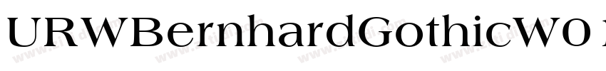 URWBernhardGothicW01字体转换