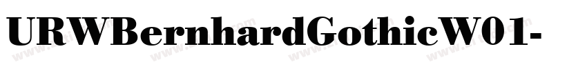 URWBernhardGothicW01字体转换