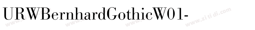 URWBernhardGothicW01字体转换