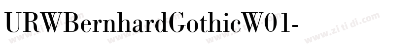 URWBernhardGothicW01字体转换