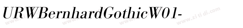 URWBernhardGothicW01字体转换