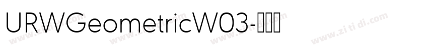 URWGeometricW03字体转换