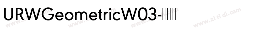 URWGeometricW03字体转换