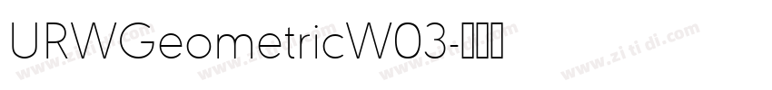 URWGeometricW03字体转换
