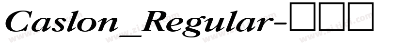 Caslon_Regular字体转换