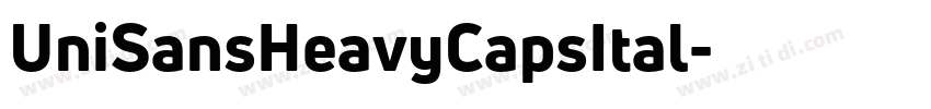 UniSansHeavyCapsItal字体转换