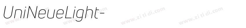 UniNeueLight字体转换