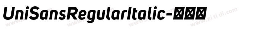 UniSansRegularItalic字体转换
