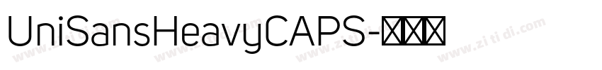 UniSansHeavyCAPS字体转换