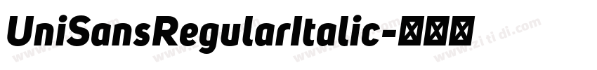 UniSansRegularItalic字体转换