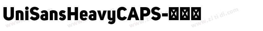 UniSansHeavyCAPS字体转换