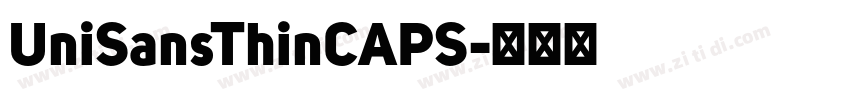 UniSansThinCAPS字体转换