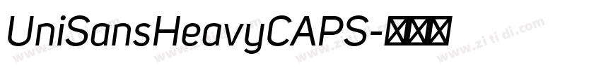UniSansHeavyCAPS字体转换