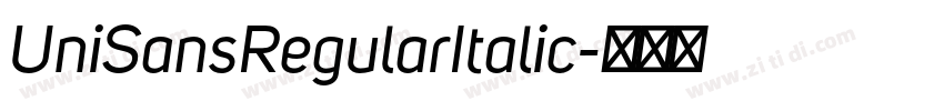 UniSansRegularItalic字体转换