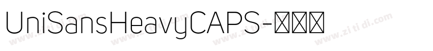 UniSansHeavyCAPS字体转换
