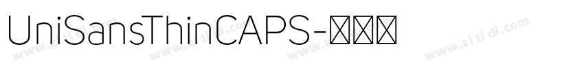 UniSansThinCAPS字体转换