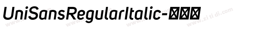 UniSansRegularItalic字体转换