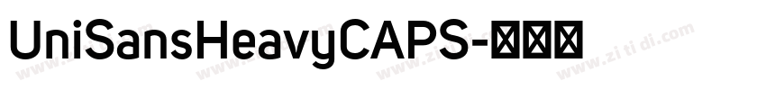 UniSansHeavyCAPS字体转换