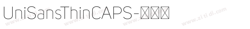 UniSansThinCAPS字体转换