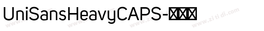 UniSansHeavyCAPS字体转换