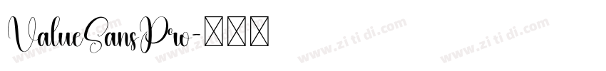 ValueSansPro字体转换