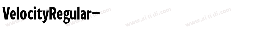 VelocityRegular字体转换