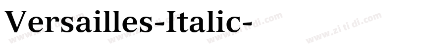 Versailles-Italic字体转换