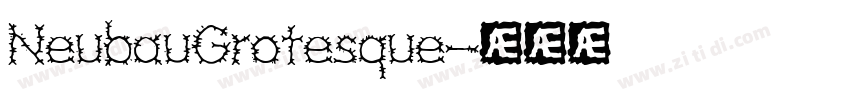 NeubauGrotesque字体转换