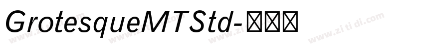 GrotesqueMTStd字体转换