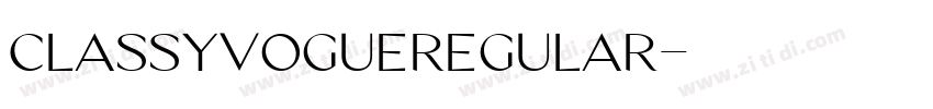 ClassyVogueRegular字体转换