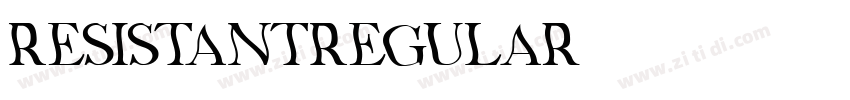 ResistantRegular字体转换
