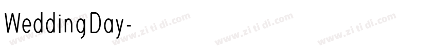 WeddingDay字体转换