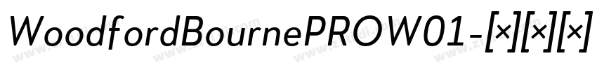 WoodfordBournePROW01字体转换