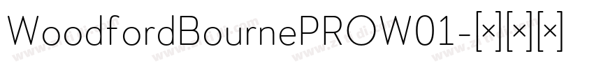 WoodfordBournePROW01字体转换