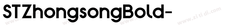 STZhongsongBold字体转换