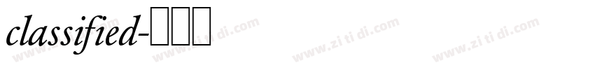 classified字体转换
