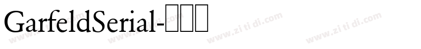 GarfeldSerial字体转换 GarfeldSerial字体转换