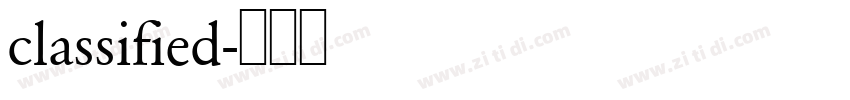 classified字体转换