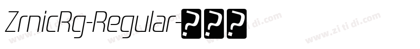 ZrnicRg-Regular字体转换