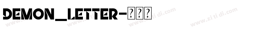 Demon_Letter字体转换