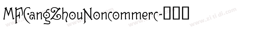 MFCangZhouNoncommerc字体转换