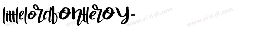 LittleLordFONTLEROY字体转换