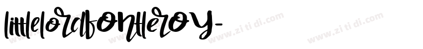 LittleLordFONTLEROY字体转换