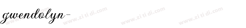 gwendolyn字体转换