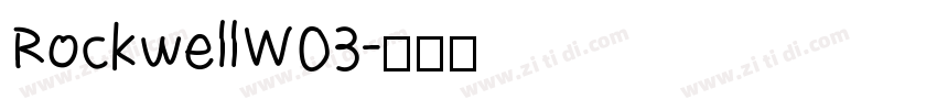 RockwellW03字体转换