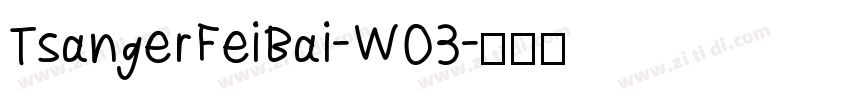 TsangerFeiBai-W03字体转换